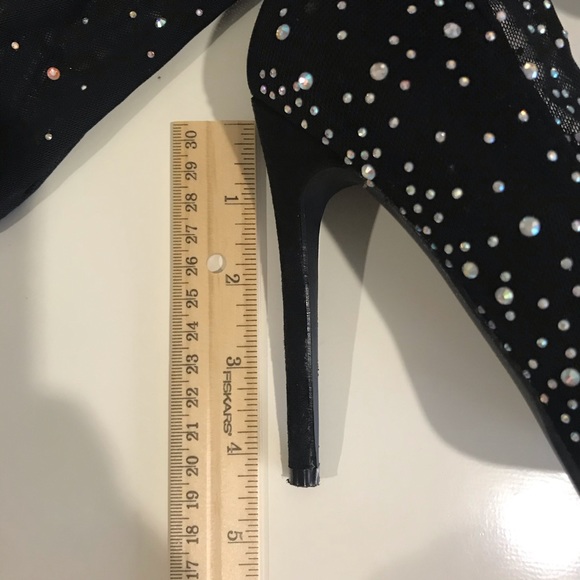 BLACK Sexy Sock Heels - Picture 6 of 9